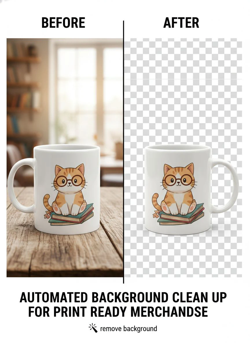 automated background clean up for print ready merchandise - Professional Guide